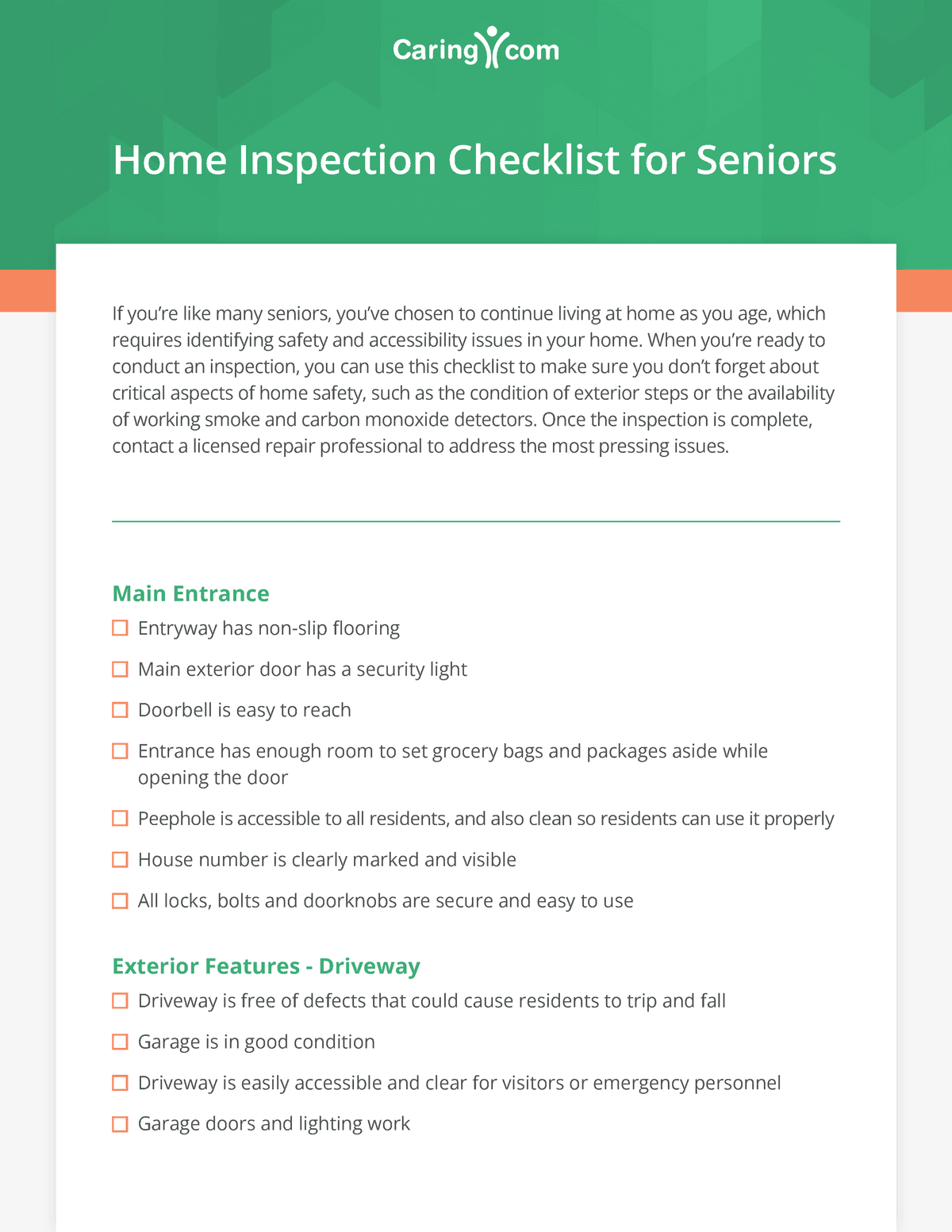 Your Home Safety Inspection Checklist