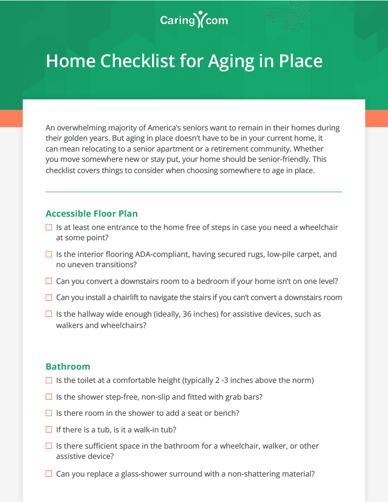 What to Look for in a Home for Aging in Place